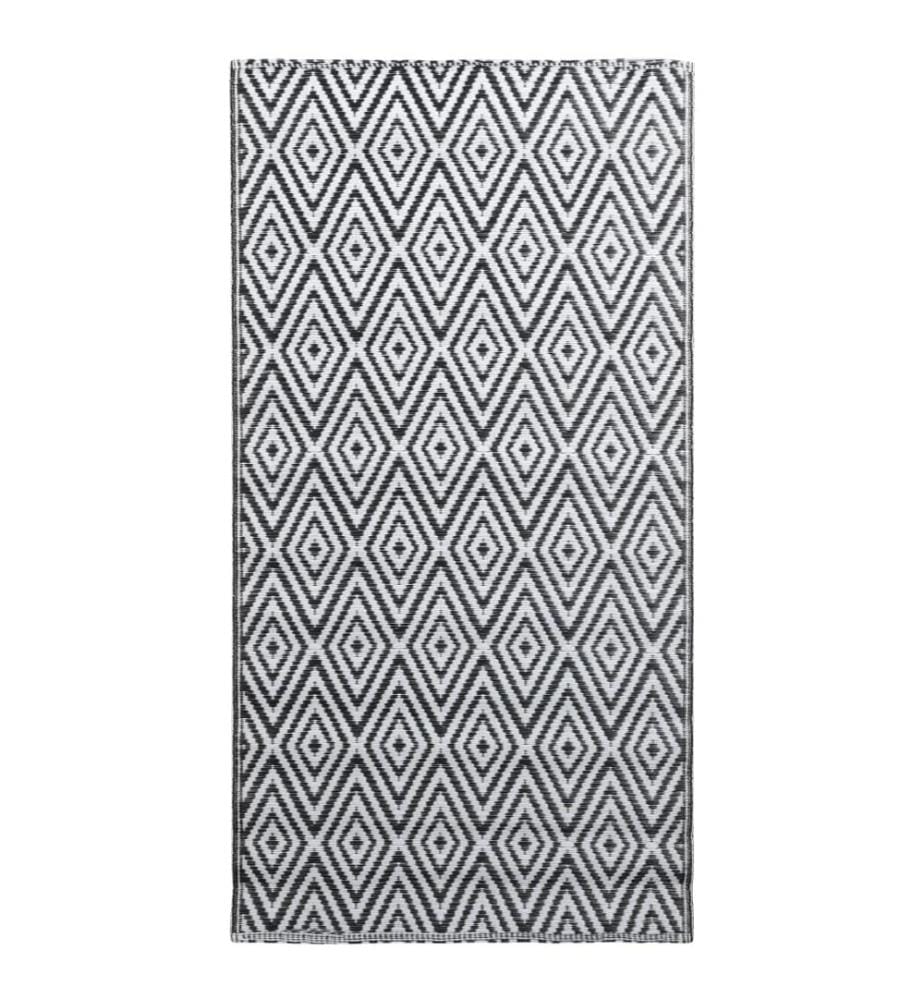 Outdoor-Teppich ARAKIL Weiss und Schwarz 160x230 cm PP