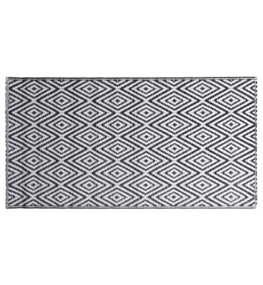 Outdoor-Teppich ARAKIL Weiss und Schwarz 160x230 cm PP
