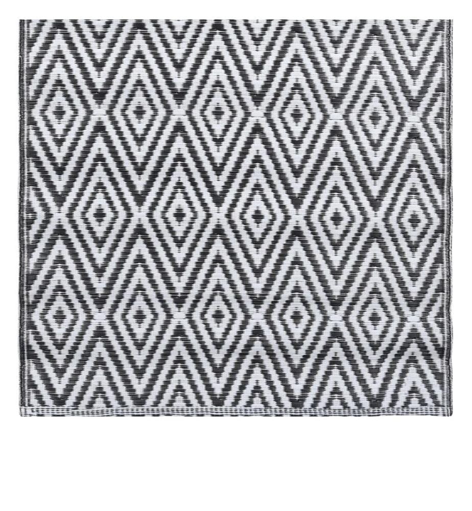 Outdoor-Teppich ARAKIL Weiss und Schwarz 160x230 cm PP