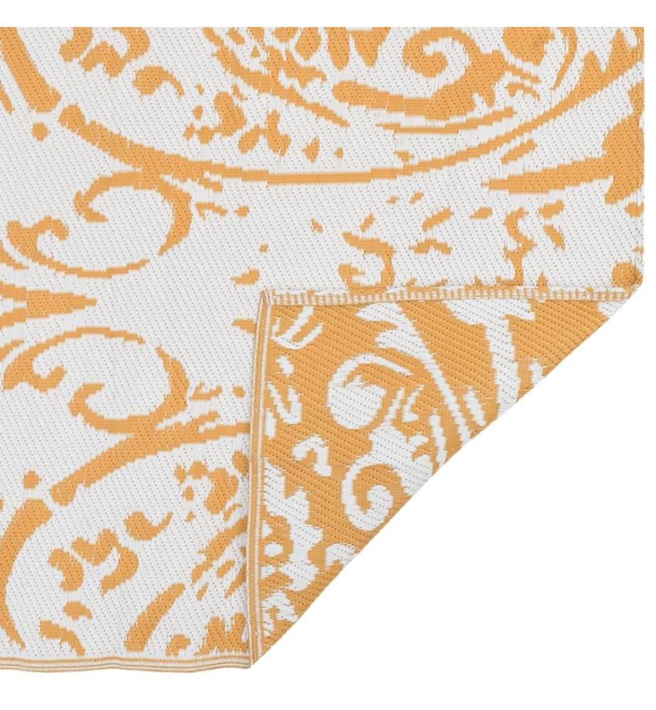 Outdoor-Teppich ARAKIL Orange und Weiss 190x290 cm PP