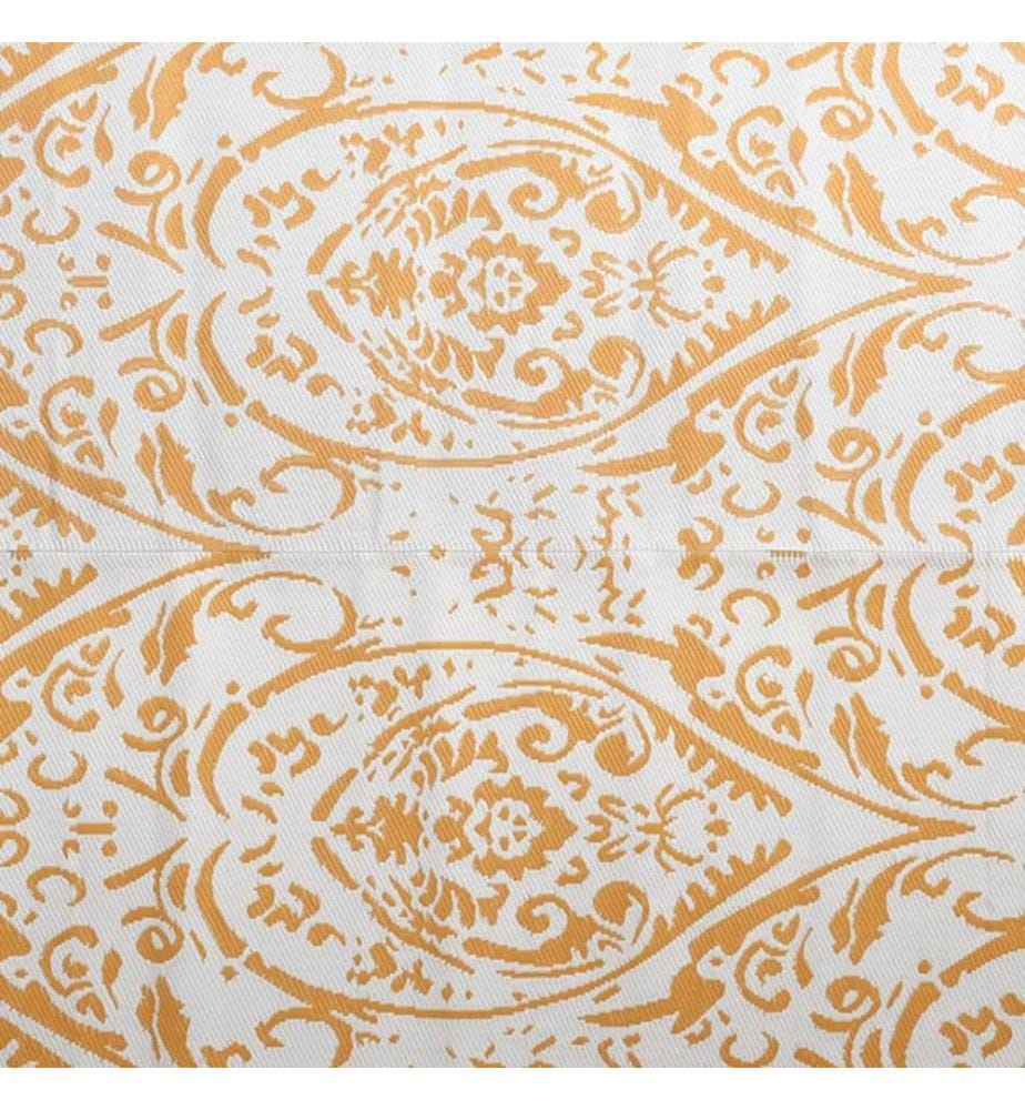 Outdoor-Teppich ARAKIL Orange und Weiss 190x290 cm PP