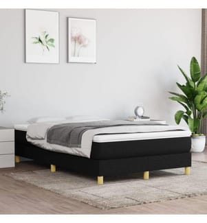 Boxspringbett Schwarz 120x200 cm Stoff