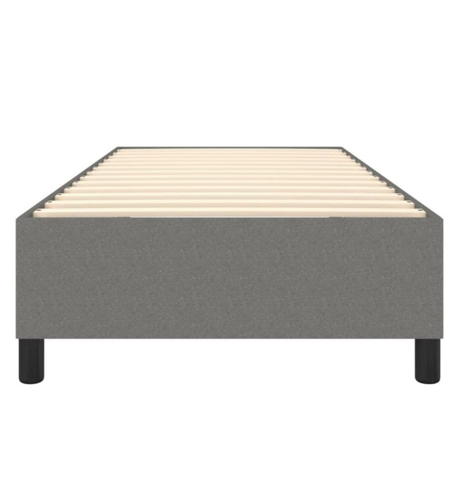 Boxspringbett Dunkelgrau 100x200 cm Stoff