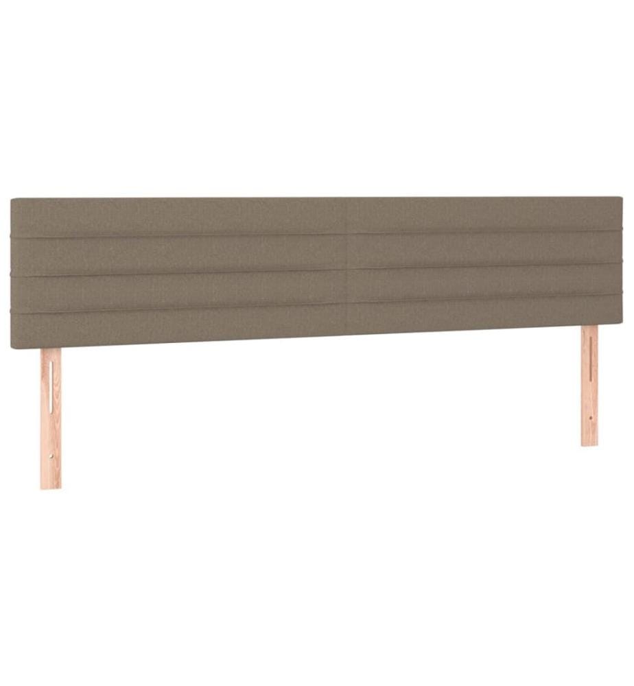LED Kopfteil Taupe 160x5x78/88 cm Stoff
