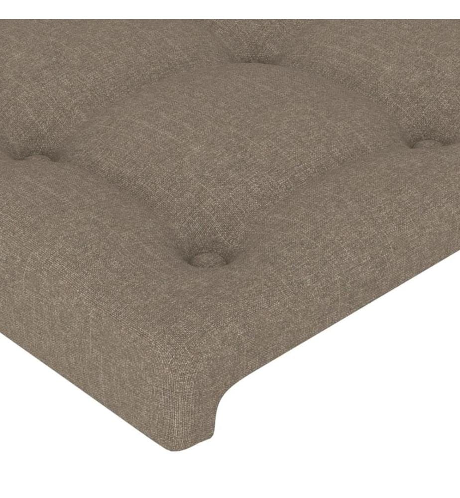 LED Kopfteil Taupe 180x5x78/88 cm Stoff
