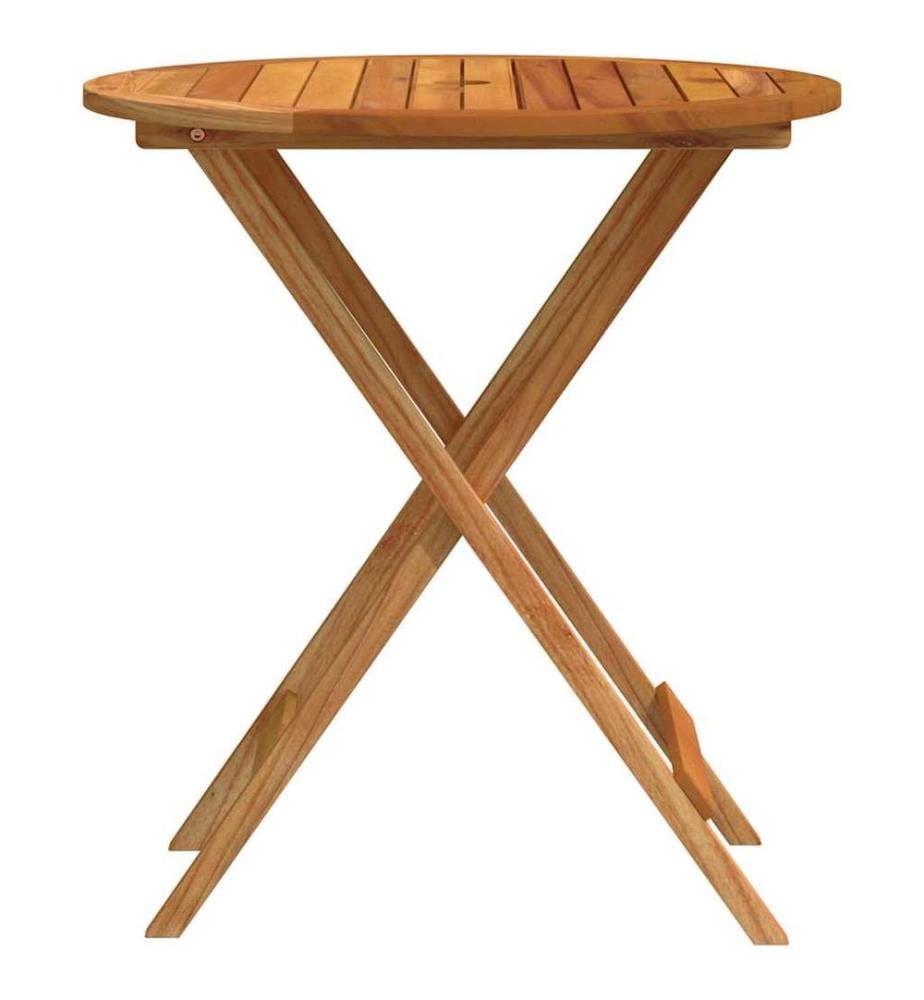 Klappbarer Gartentisch Ø60x75 cm Massivholz Eukalyptus
