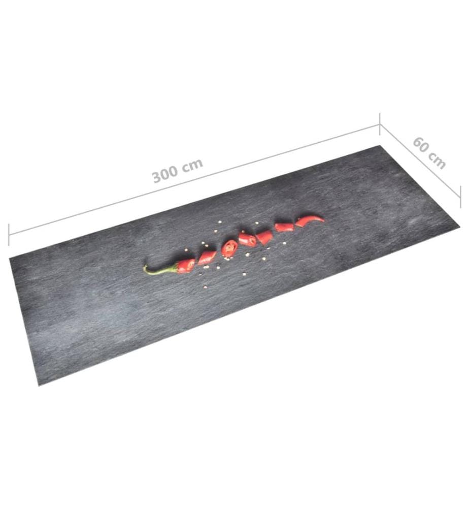 Küchenteppich Waschbar Peperoni 60x300 cm