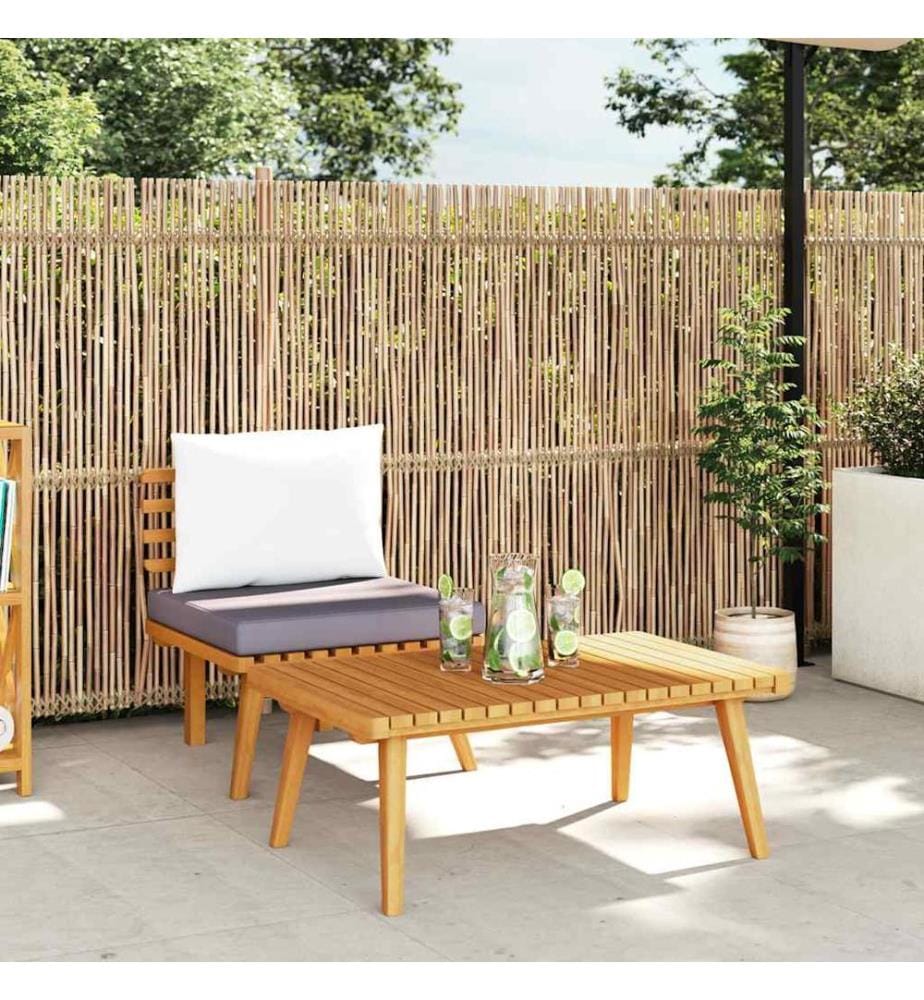 2-tlg. Garten-Lounge-Set mit Kissen Massivholz Akazie