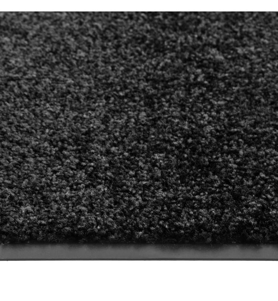 Fussmatte Waschbar Schwarz 90x120 cm
