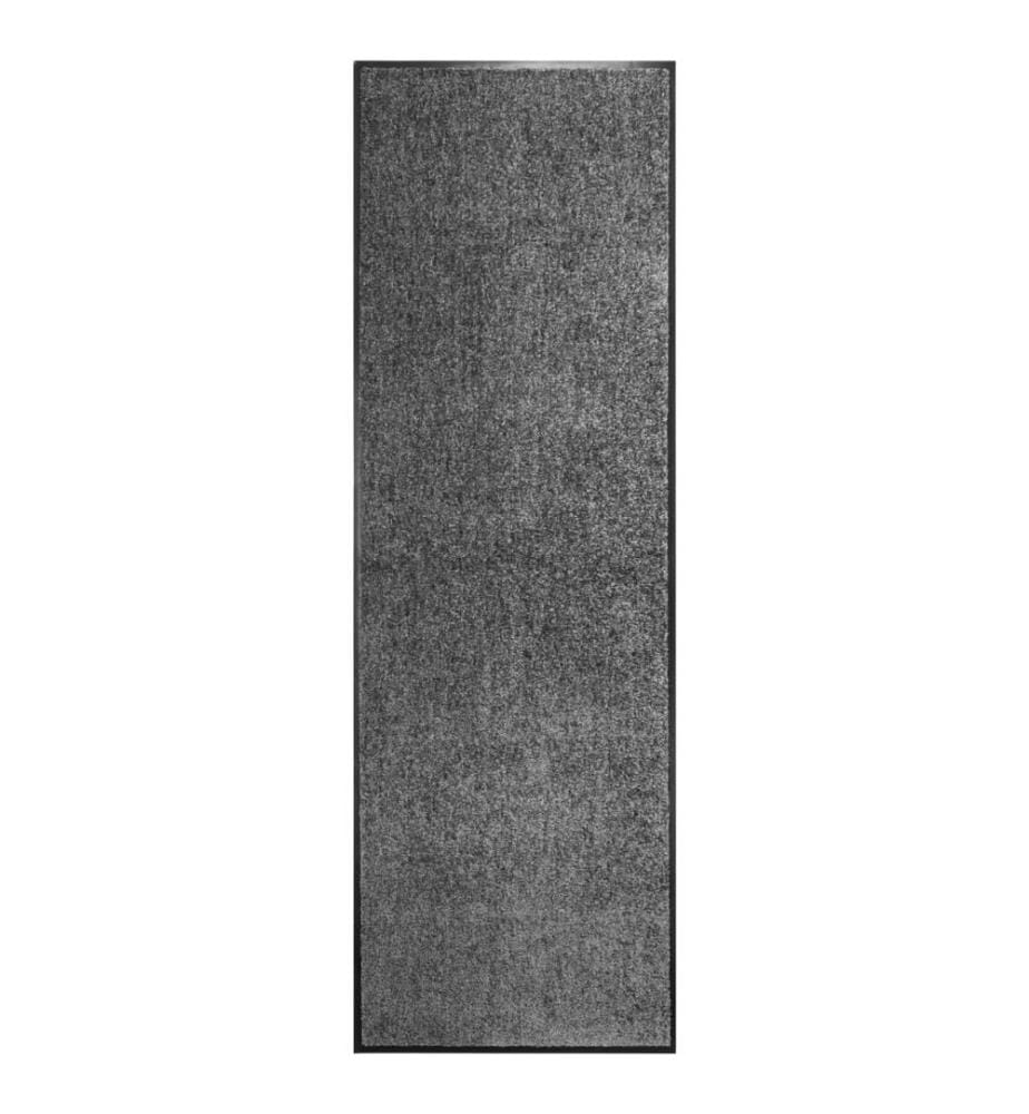 Fussmatte Waschbar Anthrazit 60x180 cm