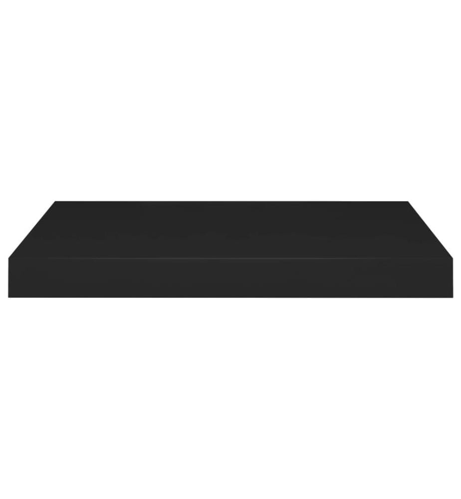 Schweberegale 4 Stk. Schwarz 50x23x3,8 cm MDF