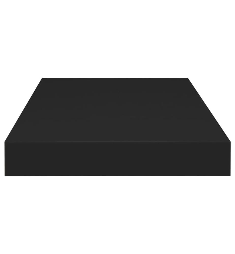 Schweberegale 4 Stk. Schwarz 50x23x3,8 cm MDF