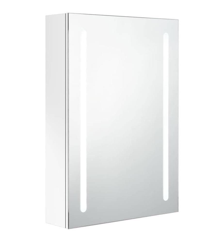 LED-Spiegelschrank fürs Bad Glänzend Weiss 50x13x70 cm