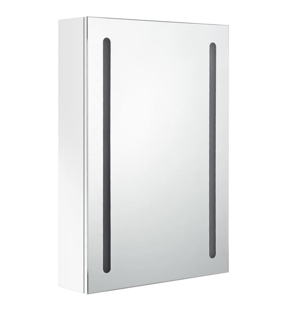 LED-Spiegelschrank fürs Bad Glänzend Weiss 50x13x70 cm