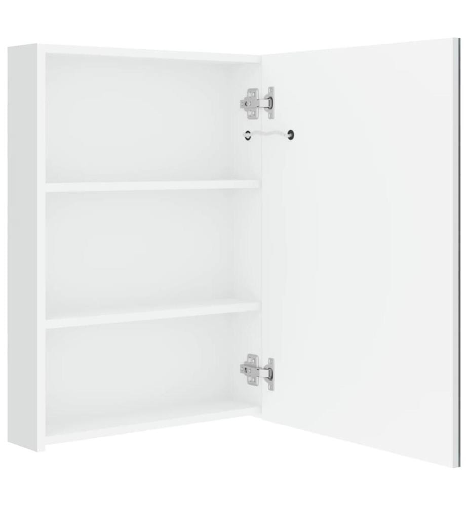 LED-Spiegelschrank fürs Bad Glänzend Weiss 50x13x70 cm