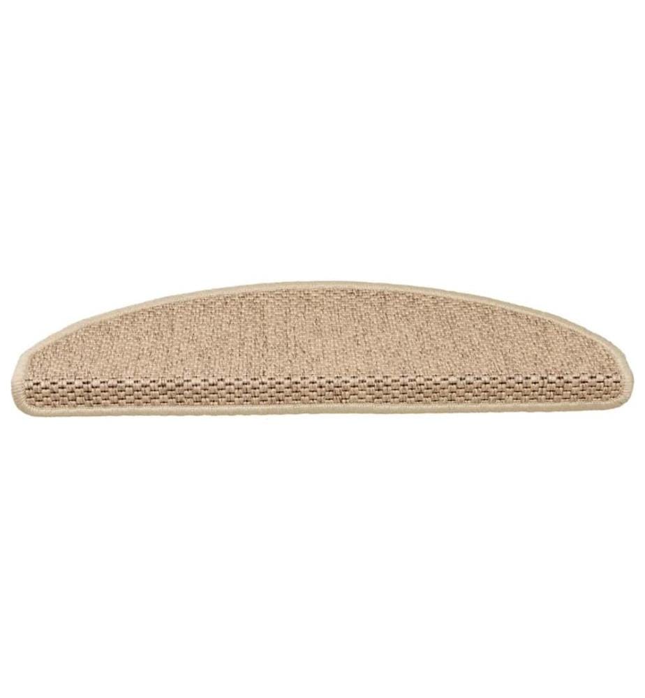 Tapis d'escalier autocollants 15 pcs 65x21x4 cm Sable
