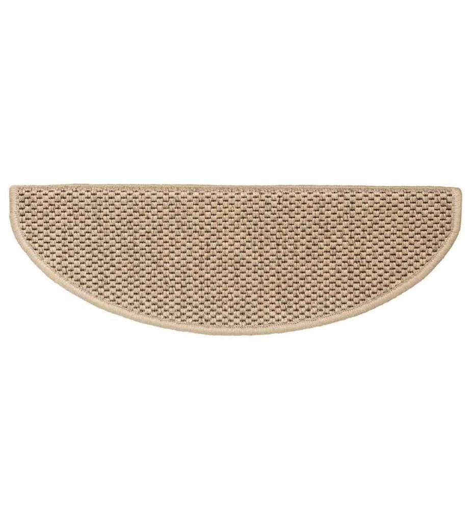 Tapis d'escalier autocollants 15 pcs 65x21x4 cm Sable
