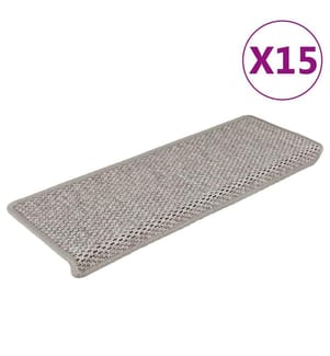 Treppenmatten Selbstklebend Sisal-Optik 15 Stk. 65x21x4 cm