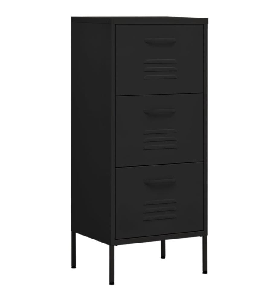 Lagerschrank Schwarz 42,5x35x101,5 cm Stahl