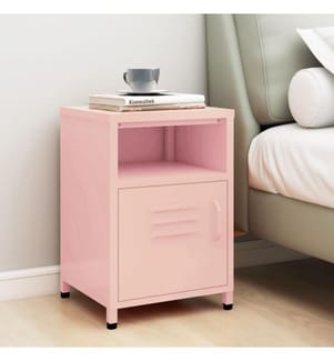 Table de chevet Rose 35x35x51 cm Acier