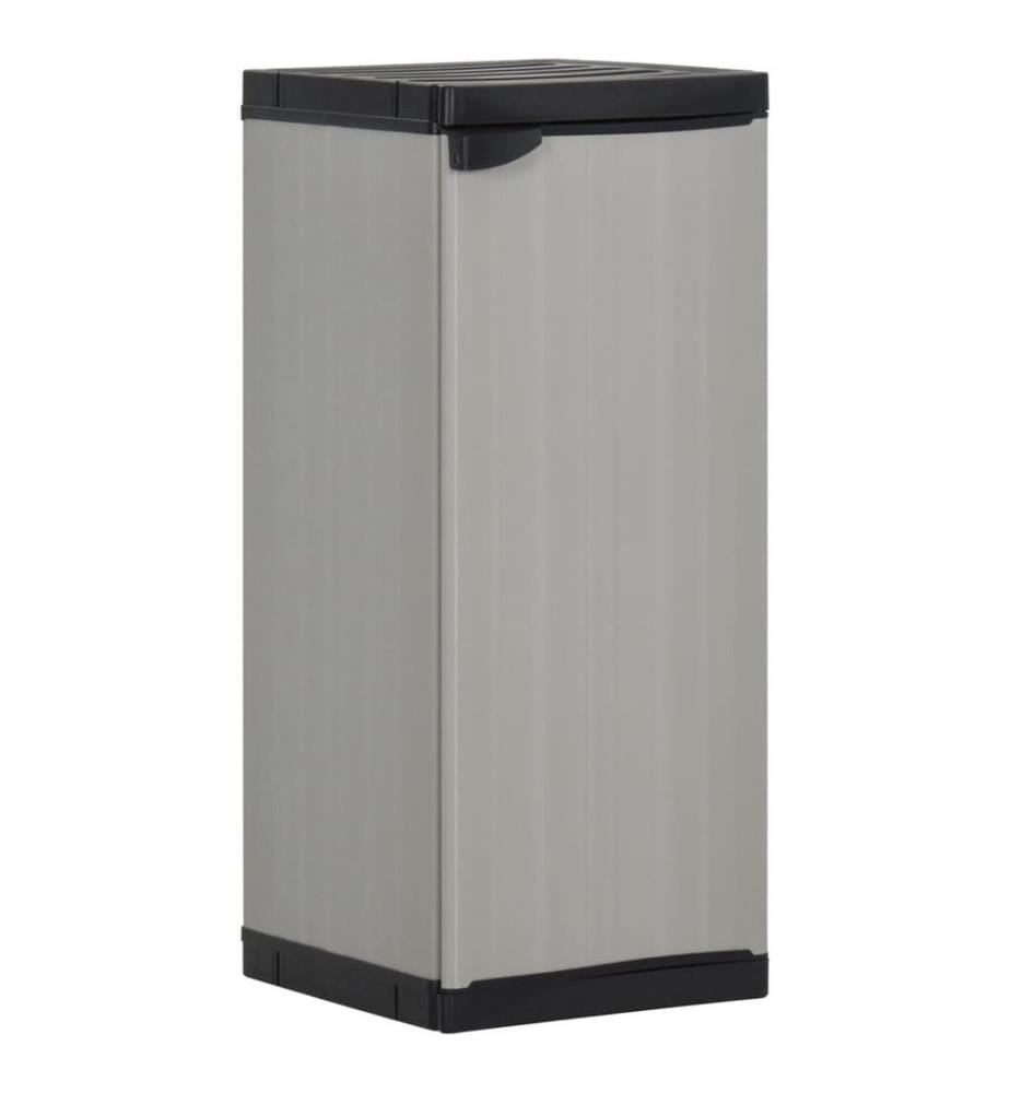 Garten-Lagerschrank mit 1 Boden Grau und Schwarz 35x40x85 cm