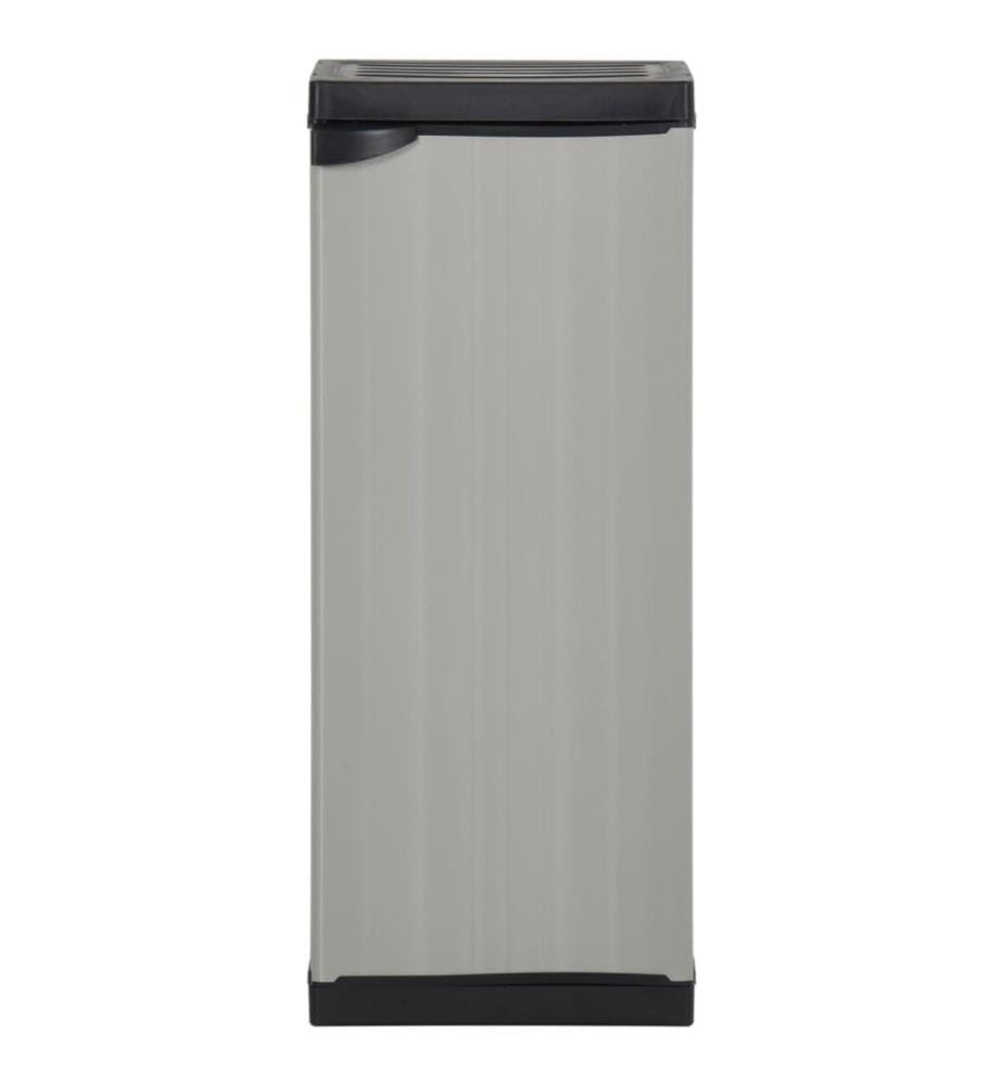 Garten-Lagerschrank mit 1 Boden Grau und Schwarz 35x40x85 cm