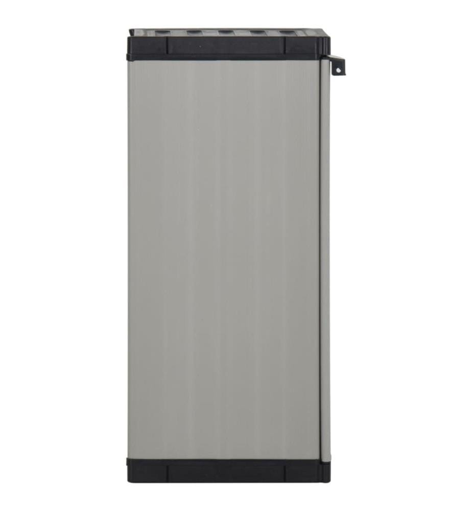 Garten-Lagerschrank mit 1 Boden Grau und Schwarz 35x40x85 cm
