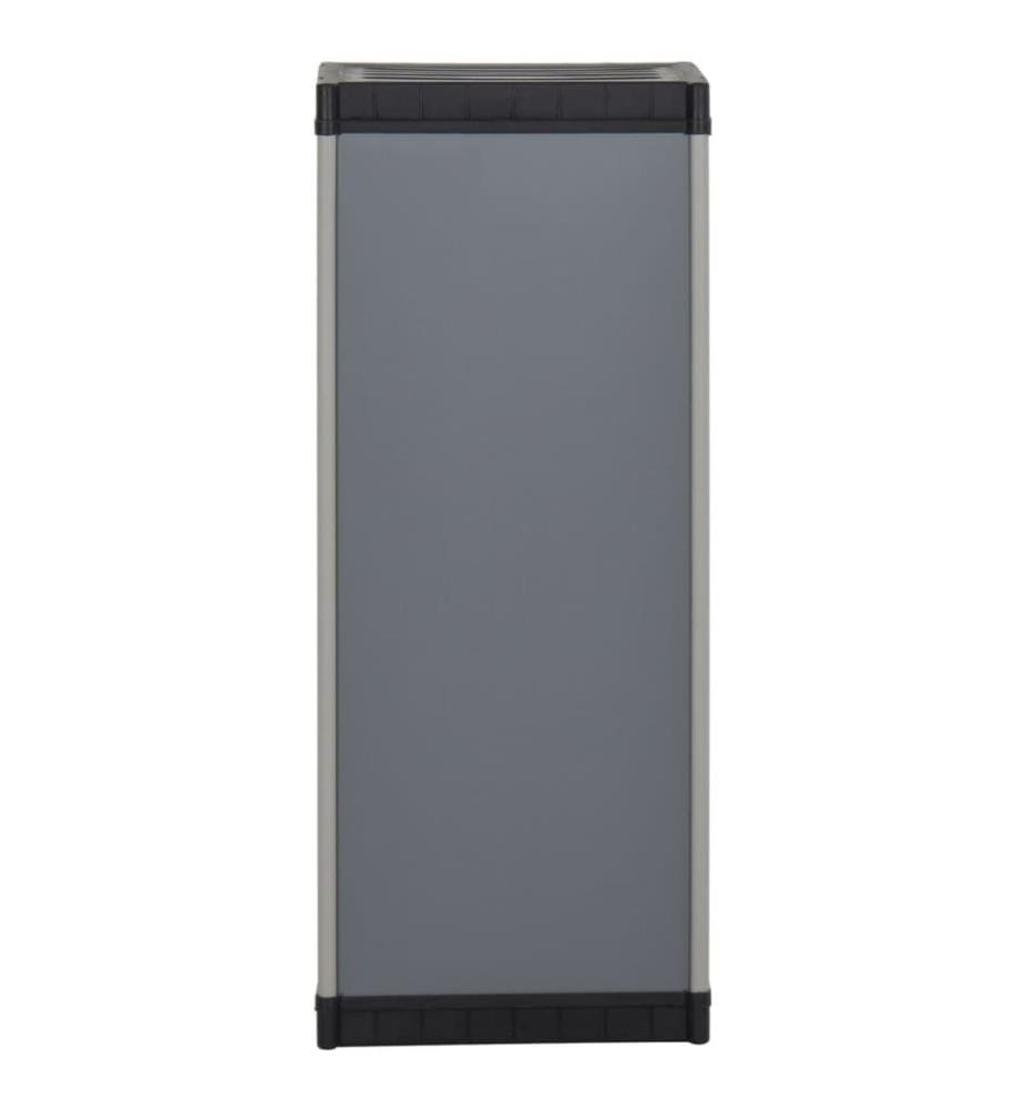 Garten-Lagerschrank mit 1 Boden Grau und Schwarz 35x40x85 cm