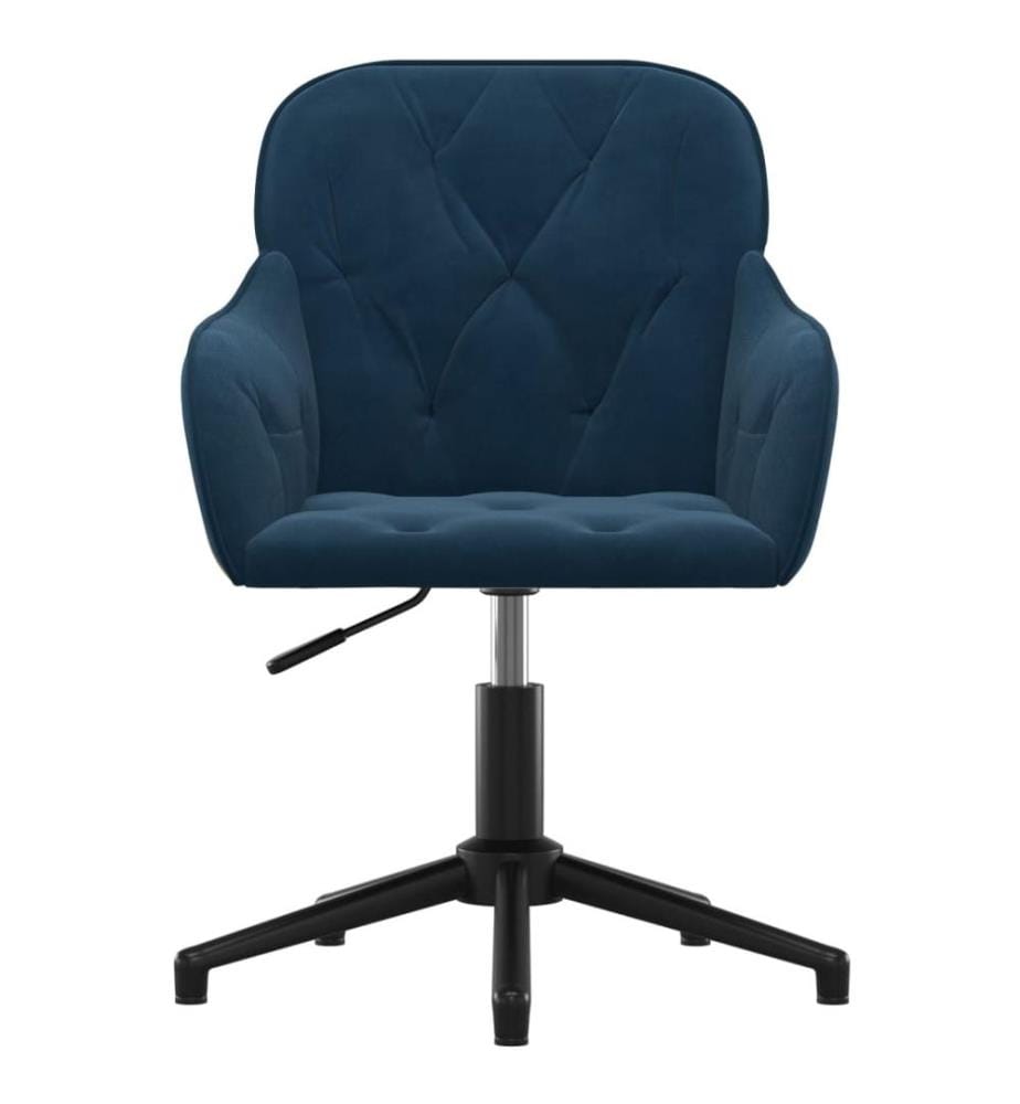 Bürostuhl Drehbar Blau Samt