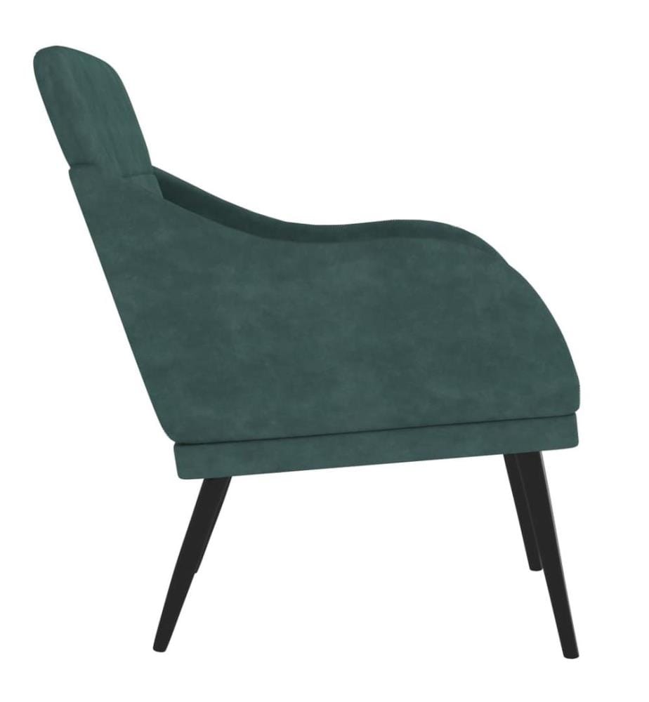 Sessel Dunkelgrün 63x76x80 cm Samt