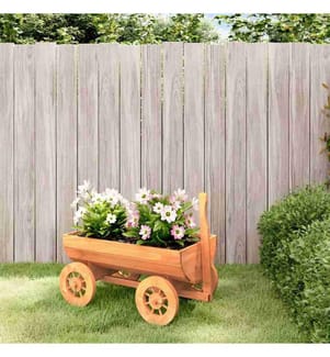 Chariot décoratif 70x43x54 cm bois massif de sapin