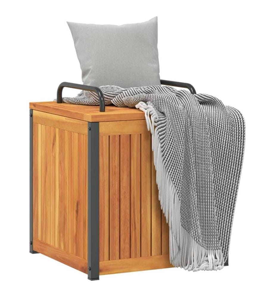 Gartenbox 45x45x45/53 cm Massivholz Akazie und Stahl