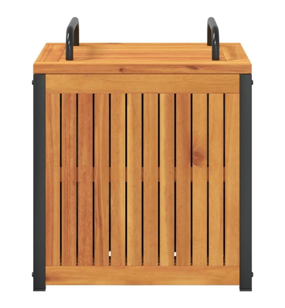 Gartenbox 45x45x45/53 cm Massivholz Akazie und Stahl