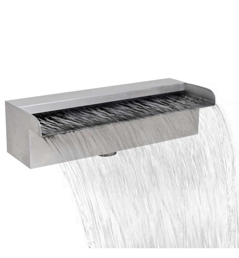 Pool-Wasserfall Fontäne Rechteckig Edelstahl 30 cm
