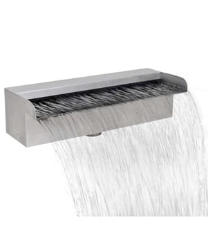 Pool-Wasserfall Fontäne Rechteckig Edelstahl 30 cm
