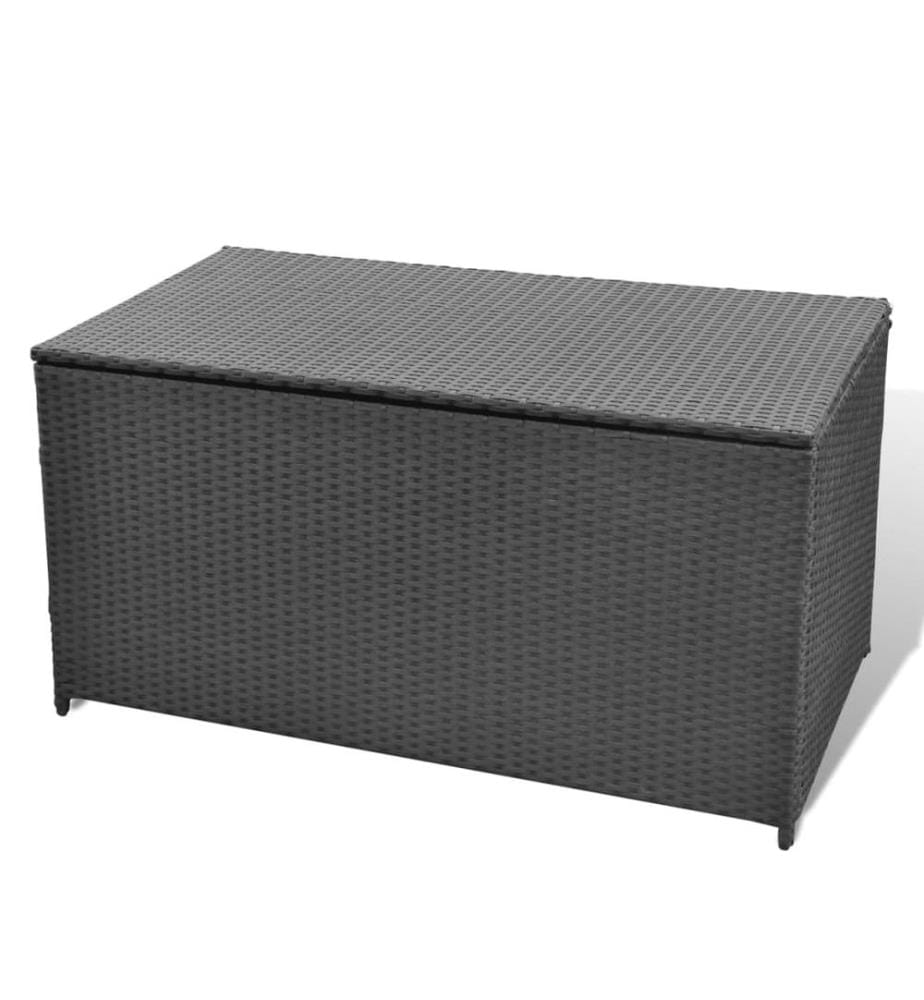 Garten-Auflagenbox Schwarz 120x50x60 cm Poly Rattan