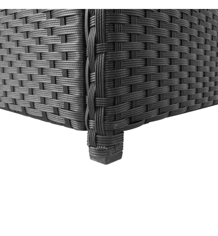 Garten-Auflagenbox Schwarz 120x50x60 cm Poly Rattan