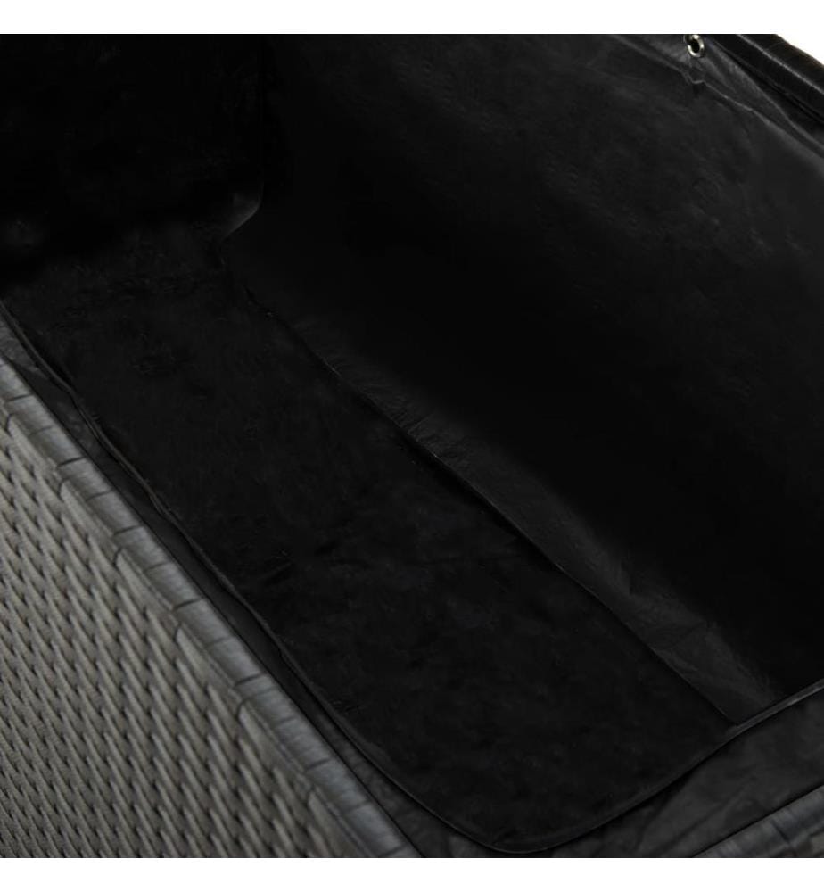 Garten-Auflagenbox Schwarz 120x50x60 cm Poly Rattan