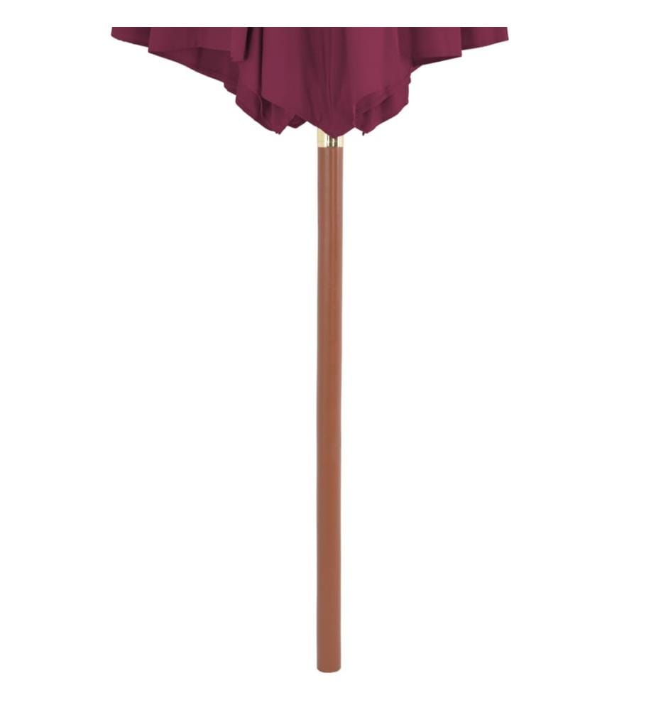 Sonnenschirm mit Holz-Mast 300 cm Bordeauxrot