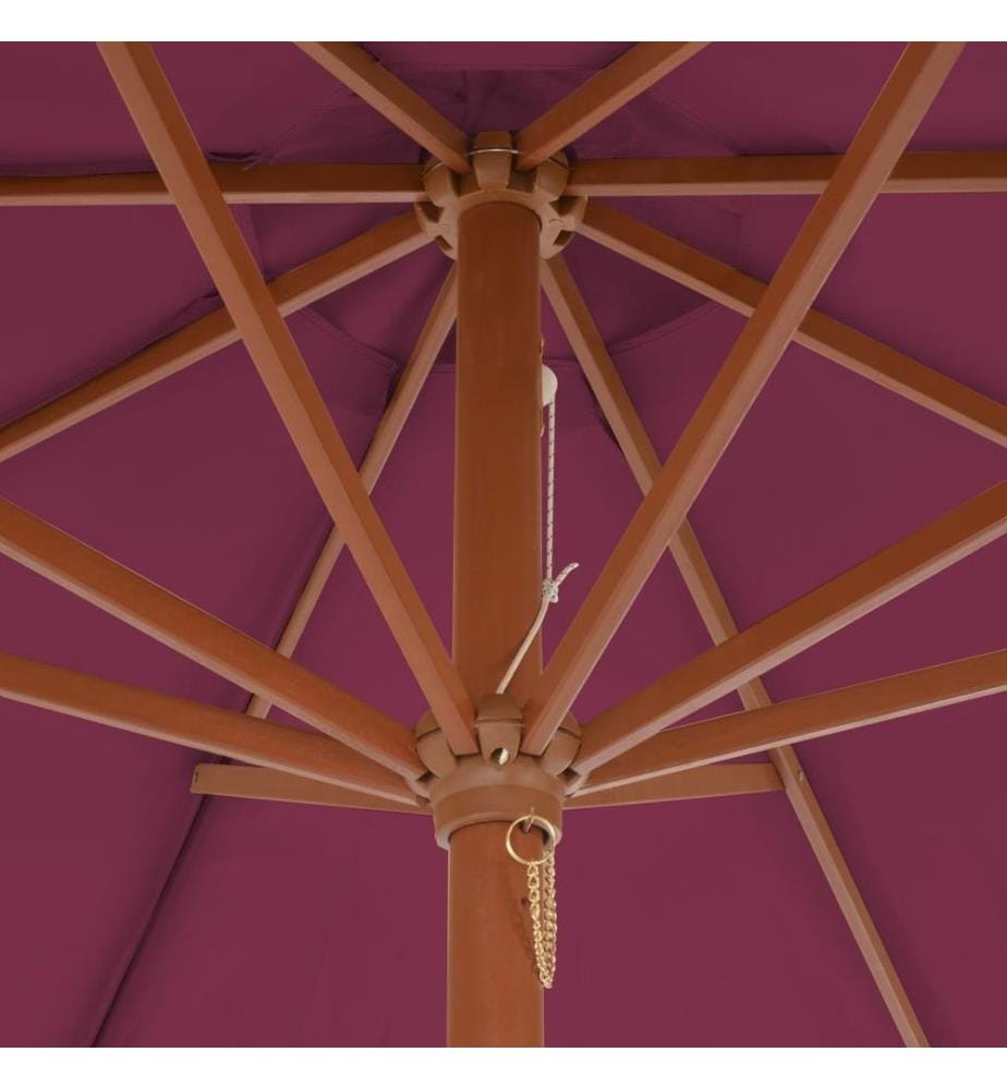 Sonnenschirm mit Holz-Mast 300 cm Bordeauxrot