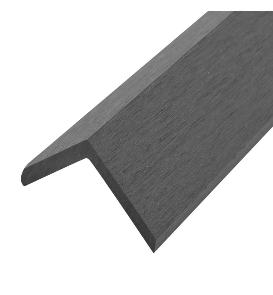 Winkelleisten 5 Stk. WPC 170 cm Grau