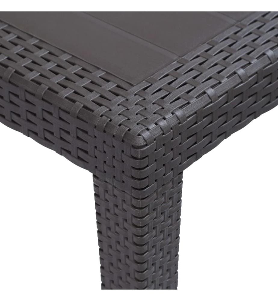 Gartentisch Braun 79x79x72 cm Kunststoff Rattan-Optik