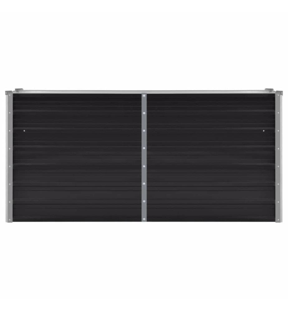 Lit surélevé de jardin Anthracite 160x40x77 cm Acier galvanisé