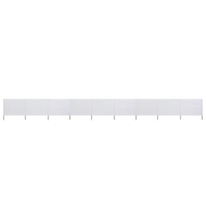 9-teiliges Windschutzgewebe 1200 x 160 cm Sandweiss