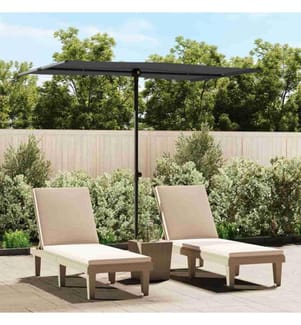 Sonnenschirm mit Aluminium-Mast 2x1,5 m Anthrazit