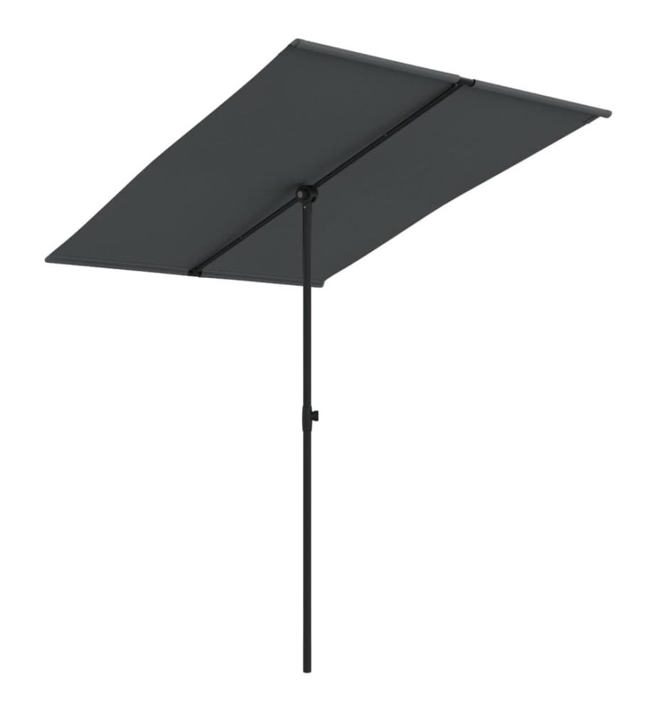 Sonnenschirm mit Aluminium-Mast 2x1,5 m Anthrazit