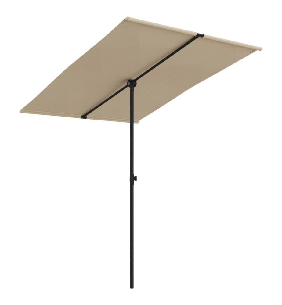 Sonnenschirm mit Aluminium-Mast 2x1,5 m Taupe