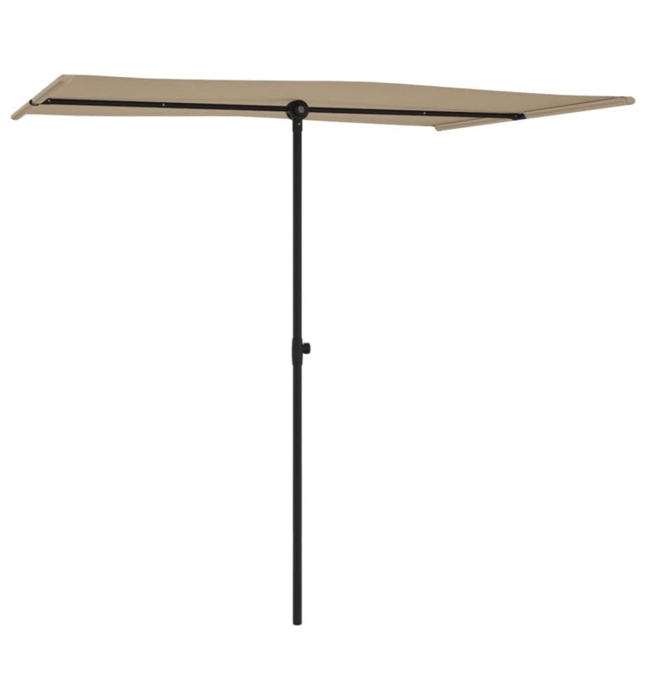 Sonnenschirm mit Aluminium-Mast 2x1,5 m Taupe
