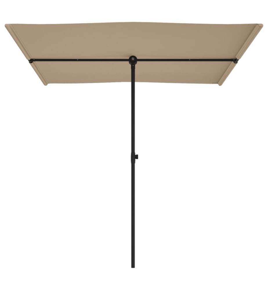 Sonnenschirm mit Aluminium-Mast 2x1,5 m Taupe