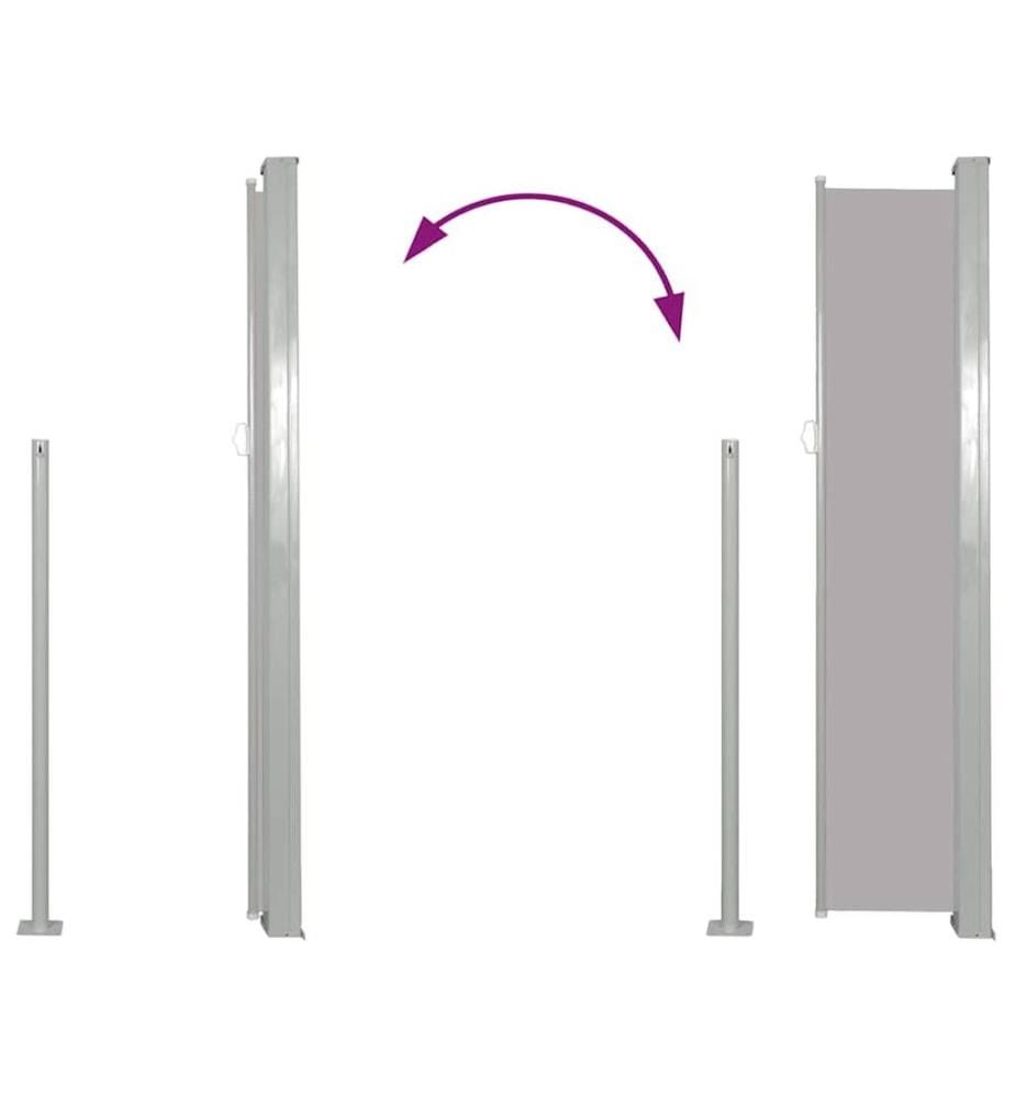 Ausziehbare Seitenmarkise 120×500 cm Grau
